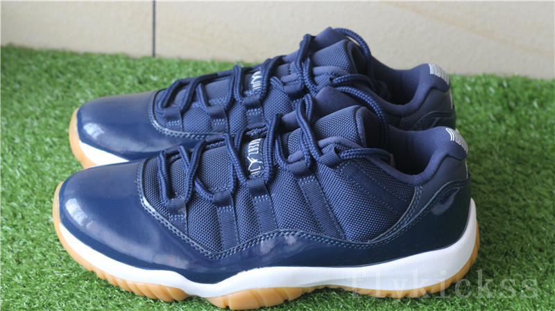Authentic Air Jordan 11 Low Navy Gum